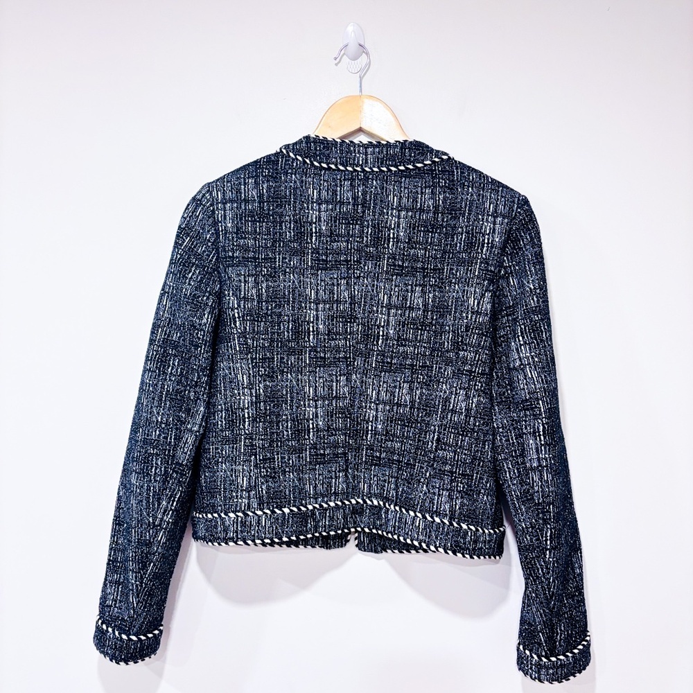 TRISTAN Short black blazer with red flowers - Picture 7 of 7